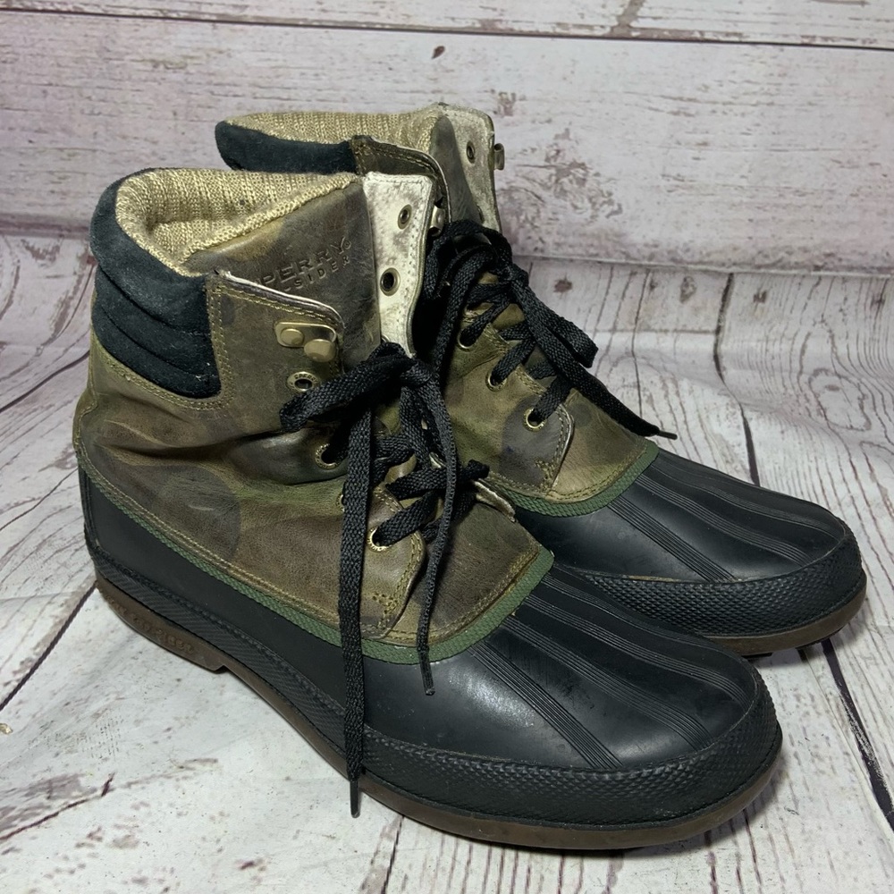 Sperry Mens Camo Waterproof Duck Boots Sz 9
